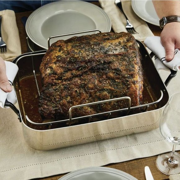 New KitchenAid 5-PLY, 10.4 qt., Polished, Stainless Steel, Roasting Pan - Picture 3 of 3